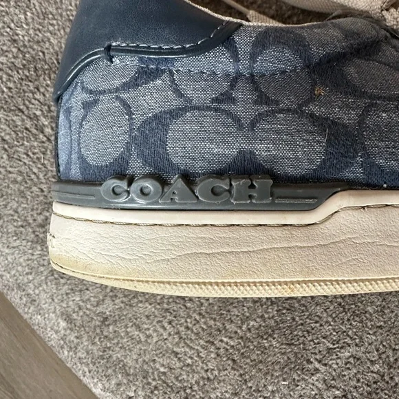 Coach Navy Monogram Sneakers - Picture 4 of 6